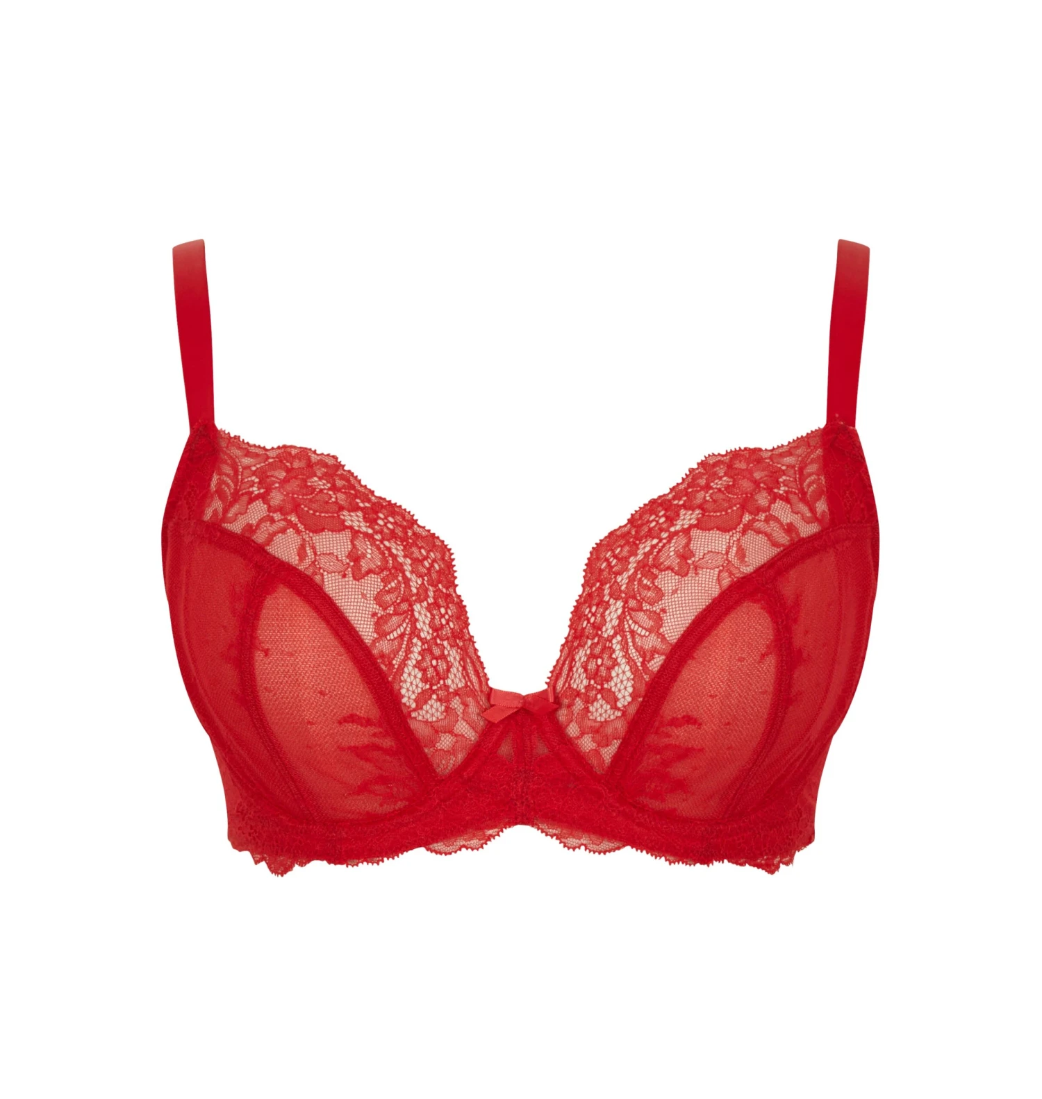Panache Ana Non-Padded Plunge Bra Salsa Red 5 Panache Ana Non-Padded Plunge Bra Salsa Red - Image 3