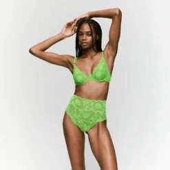 Shavonne Plunge Bra Bright Green -Fashion Lingerie Store AndresSardaShavonnePlungeBra3500613BrightGreen 5