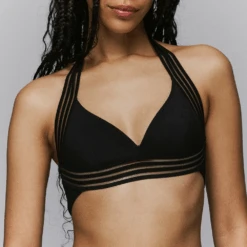Miss Triangle Bikini Top Black