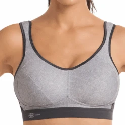 ANITA Active Maximum Support Wire Free Sports Bra Grey