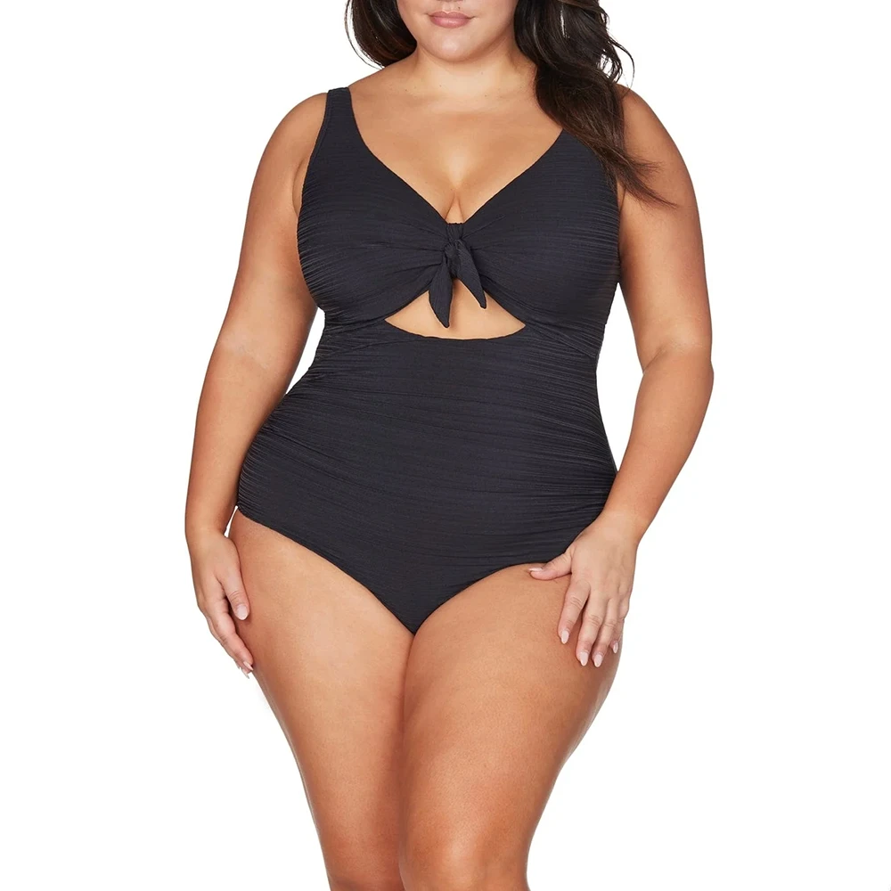 Cezanne D / DD Cup Underwire One Piece Swimsuit Aria Black 3 Cezanne D / DD Cup Underwire One Piece Swimsuit Aria Black