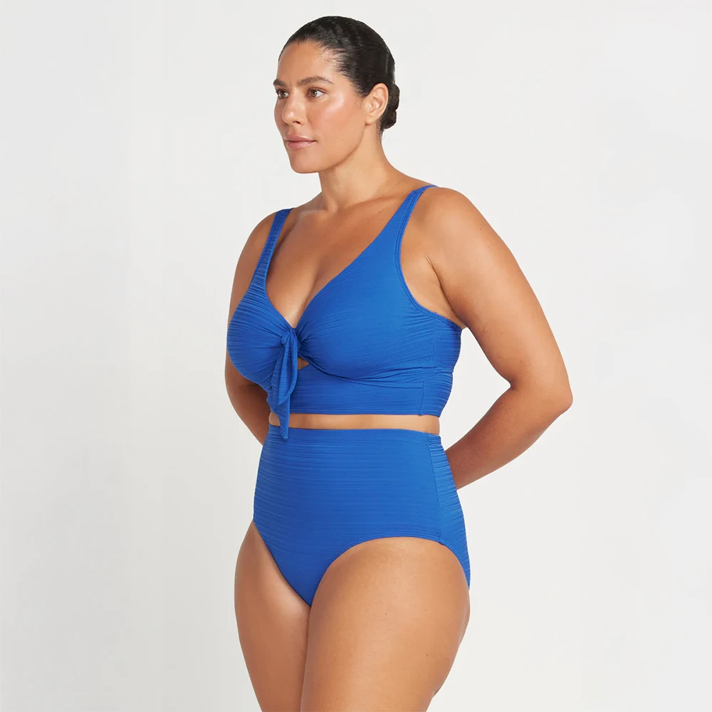 Aria Renoir High Waist Bikini Bottom Blue 5 Aria Renoir High Waist Bikini Bottom Blue - Image 3