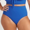 Aria Renoir High Waist Bikini Bottom Blue 1 Aria Renoir High Waist Bikini Bottom Blue -Fashion Lingerie Store ArtesandsAriaRenoirHighWaistBikiniBottominBlueAT4808GA 5