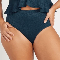 La Traviata Renoir High Waist Bikini Bottom Navy