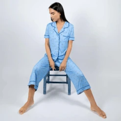 Jolene Cropped Pajama Set -Fashion Lingerie Store AspenDreamJoleneCroppedPajamaSet1
