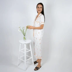 Jolene Cropped Pajama Set -Fashion Lingerie Store AspenDreamJoleneCroppedPajamaSetBubbles 1
