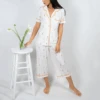 Jolene Cropped Pajama Set 2 Jolene Cropped Pajama Set -Fashion Lingerie Store AspenDreamJoleneCroppedPajamaSetBubbles 2
