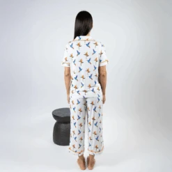 Jolene Cropped Pajama Set -Fashion Lingerie Store AspenDreamJoleneCroppedPajamaSetHummingbird 2