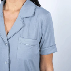 Jolene Cropped Pajama Set -Fashion Lingerie Store AspenDreamJoleneCroppedPajamaSetNightOwl 1