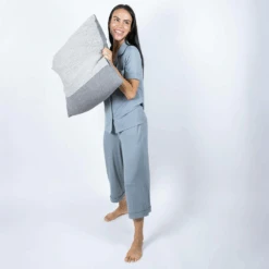 Jolene Cropped Pajama Set -Fashion Lingerie Store AspenDreamJoleneCroppedPajamaSetNightOwl 3