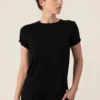 Taylor Rolled Sleeve T-Shirt Black 2 Taylor Rolled Sleeve T-Shirt Black -Fashion Lingerie Store AspenDreamTaylorRolledSleeveT ShirtBlack 3