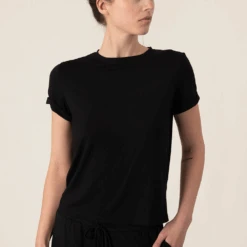 Taylor Rolled Sleeve T-Shirt Black