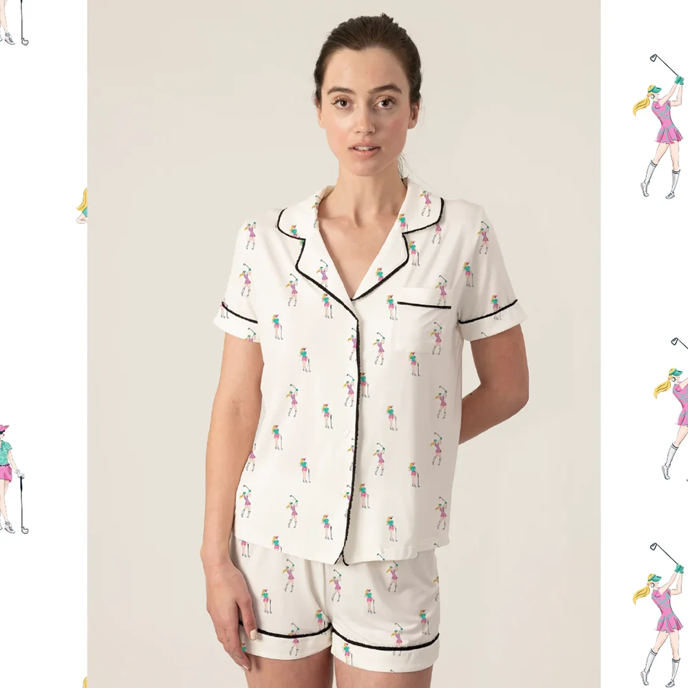 Golfers Short Pajama Set 6 Golfers Short Pajama Set - Image 4