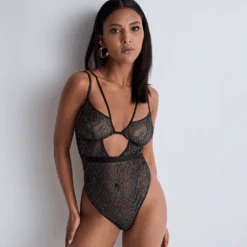 Aubade Moonlight Shadow Binding Light Bodysuit Black/Silver -Fashion Lingerie Store AubadeMoonlightShadowBlindingLightsBodysuit3X86 4