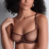 Aubade Sheer Emotion Half Cup Sepia 2 Aubade Sheer Emotion Half Cup Sepia -Fashion Lingerie Store AubadeSheerEmotionHalfCupSepia4MF142