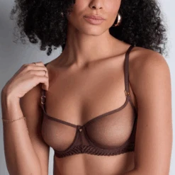 Aubade Sheer Emotion Half Cup Sepia