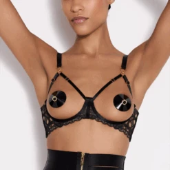 Alta Overt Wire Bra Black 9 Alta Overt Wire Bra Black -Fashion Lingerie Store BordelleAltaOvertWireBraAW24B04BBlack