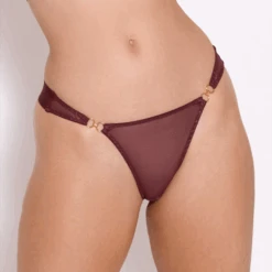 Cadi Wide Strap Thong Morello -Fashion Lingerie Store BordelleCadiWideStrapThongAW24T03MMorello