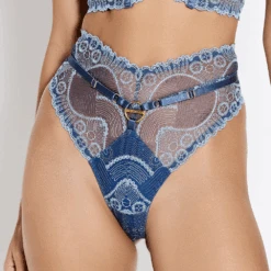 Tierra High Waist Thong Denim