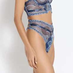 Tierra High Waist Thong Denim 11 Tierra High Waist Thong Denim -Fashion Lingerie Store BordelleTierraHighWaistThongSS25T02DMDenim3
