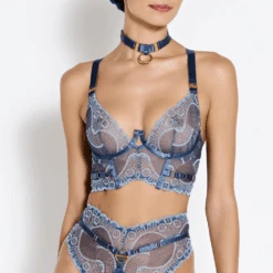Tierra Longline Bodice Bra Denim