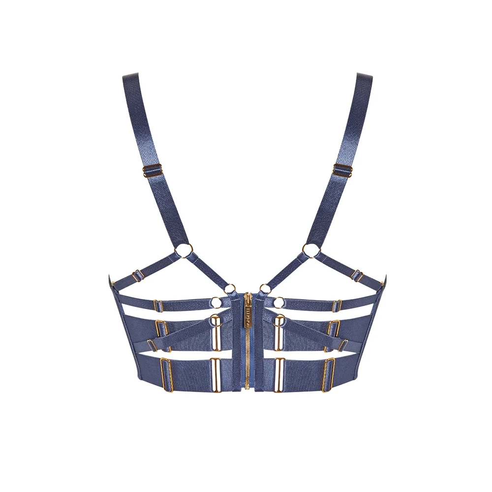 Tierra Longline Bodice Bra Denim 9 Tierra Longline Bodice Bra Denim - Image 7