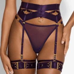 Retta Suspender -Fashion Lingerie Store Bordelle AW25S02 Retta Suspender Purple