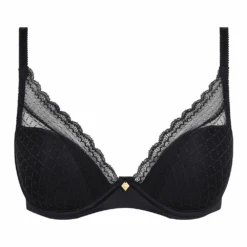 Chantelle Norah Chic Plunge T-Shirt Bra Black 9 Chantelle Norah Chic Plunge T-Shirt Bra Black -Fashion Lingerie Store ChantelleChicPlungeT ShirtBra16MNABlack 2