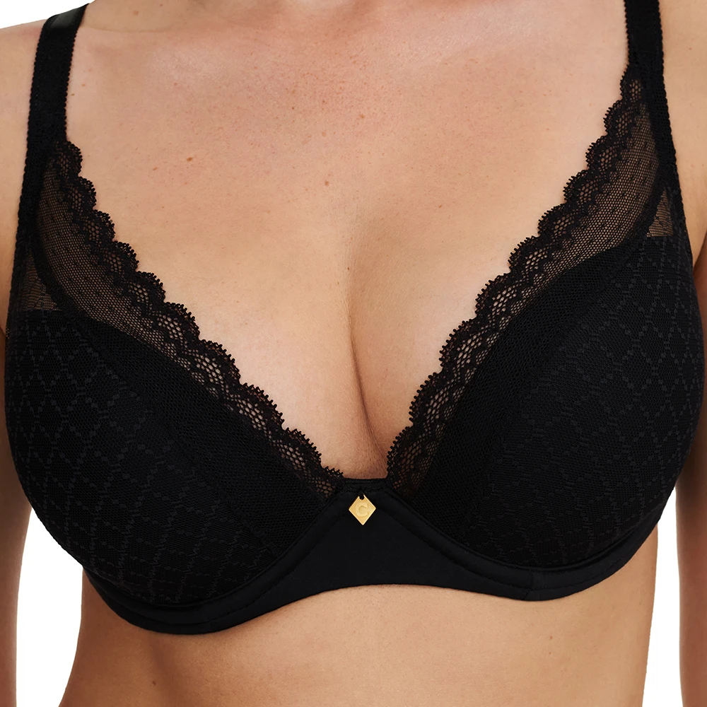 Chantelle Norah Chic Plunge T-Shirt Bra Black 5 Chantelle Norah Chic Plunge T-Shirt Bra Black - Image 3