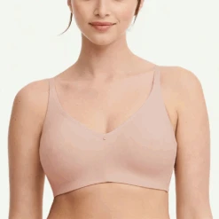 Chantelle Comfort Chic Back Smoothing Full Support Wireless Bra - Nude Rose