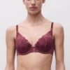 Chantelle Legend Lace Plunge Contour Bra Sienna -Fashion Lingerie Store ChantelleLegendLacePlungeContourBraC15YNASienna 3