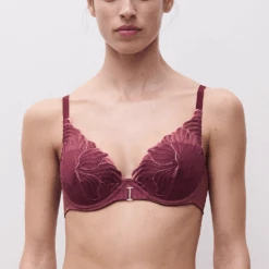 Chantelle Legend Lace Plunge Contour Bra Sienna