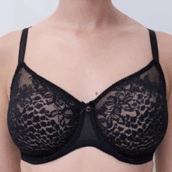 Chantelle Maris Lace Full Coverage Unlined Bra Black