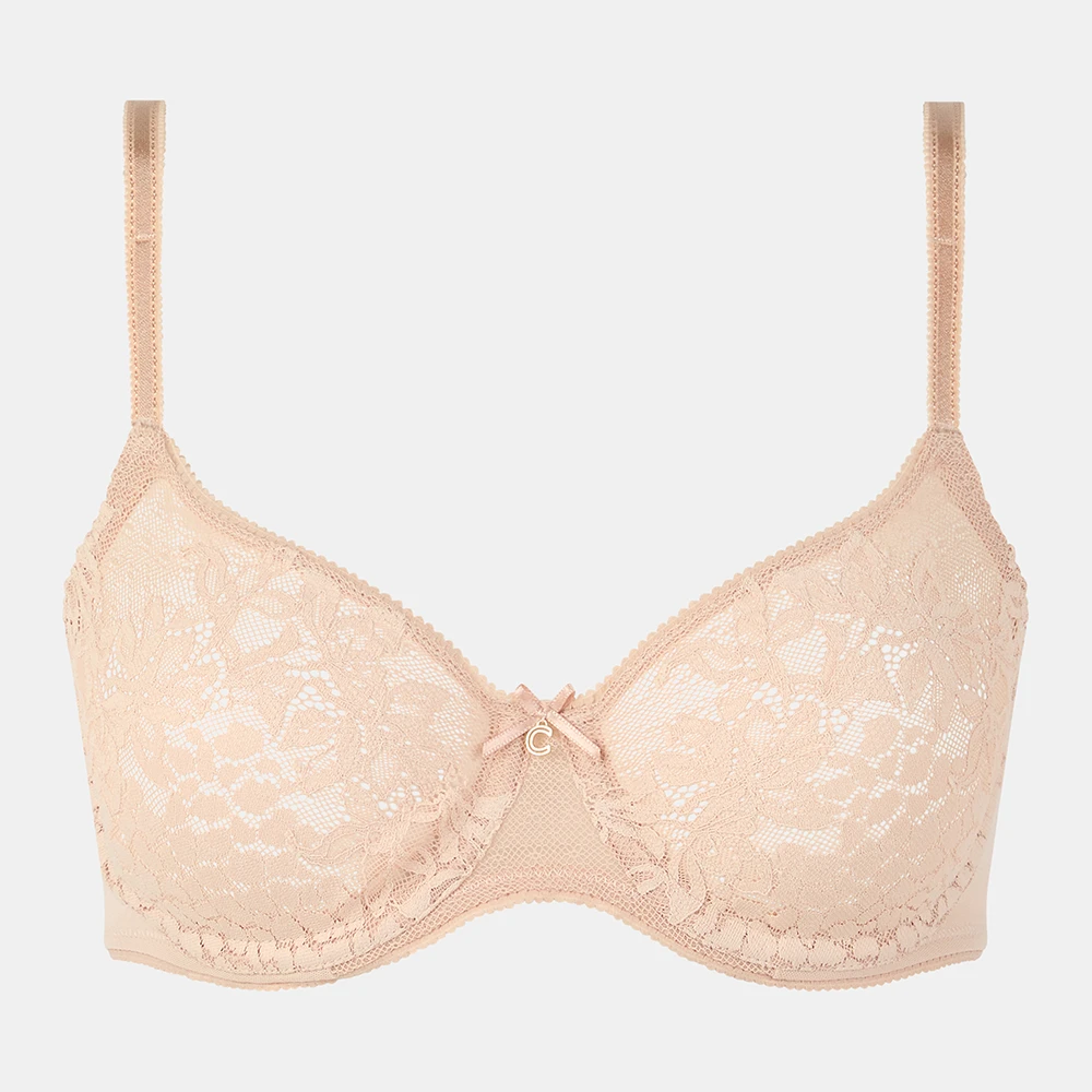 Chantelle Maris Lace Full Coverage Unlined Bra Nude Blush 6 Chantelle Maris Lace Full Coverage Unlined Bra Nude Blush - Image 4