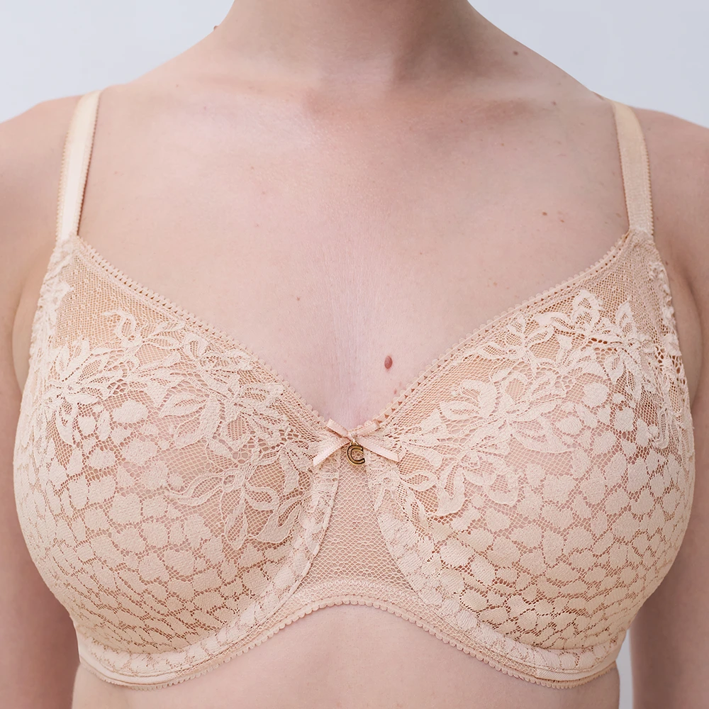 Chantelle Maris Lace Full Coverage Unlined Bra Nude Blush 3 Chantelle Maris Lace Full Coverage Unlined Bra Nude Blush