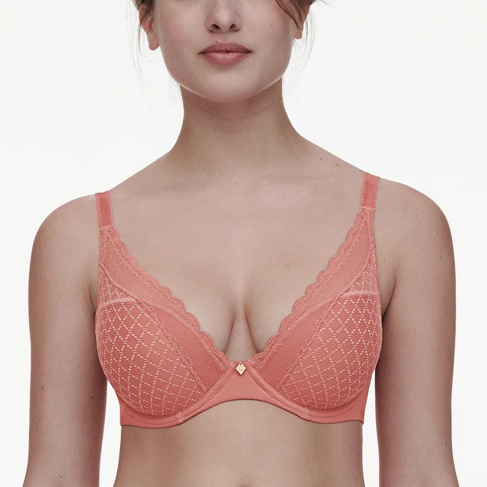 Chantelle Norah Chic Plunge T-Shirt Bra Rose Canyon 3 Chantelle Norah Chic Plunge T-Shirt Bra Rose Canyon