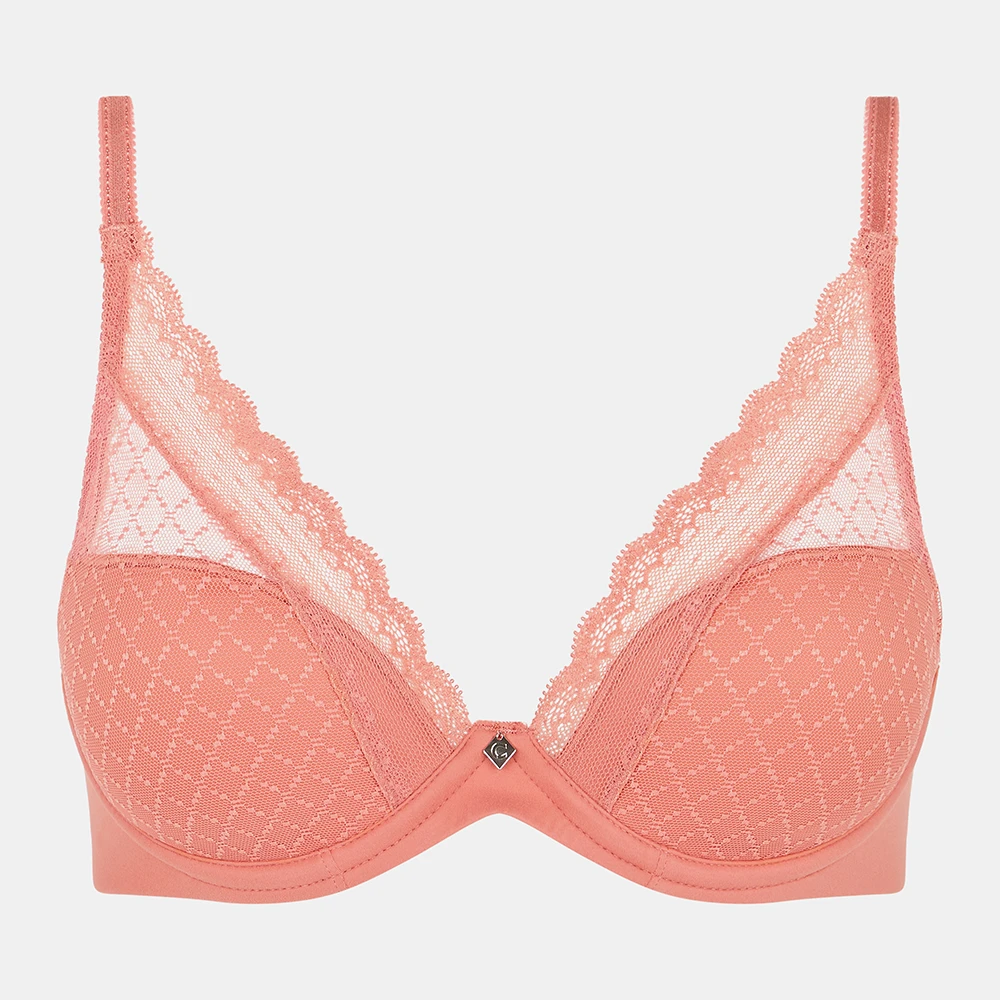 Chantelle Norah Chic Plunge T-Shirt Bra Rose Canyon 5 Chantelle Norah Chic Plunge T-Shirt Bra Rose Canyon - Image 3