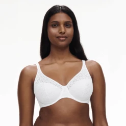 Chantelle Norah Flex Fit Full Coverage Unlined Bra White 8 Chantelle Norah Flex Fit Full Coverage Unlined Bra White -Fashion Lingerie Store ChantelleNorahFlexFitFullCoverageUnlinedBra13F1White 3