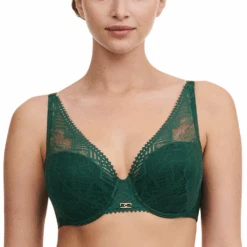 Chantelle Origins Lace Lightweight Plunge Bra Empire Green