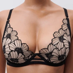 Chantelle PULP Lush PLunge T-Shirt Bra Black/Rose