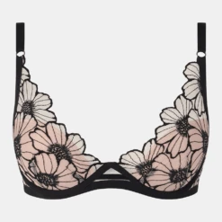 Chantelle PULP Lush PLunge T-Shirt Bra Black/Rose 9 Chantelle PULP Lush PLunge T-Shirt Bra Black/Rose -Fashion Lingerie Store ChantellePULPLushPLungeT ShirtBra22ONABlackRose 4