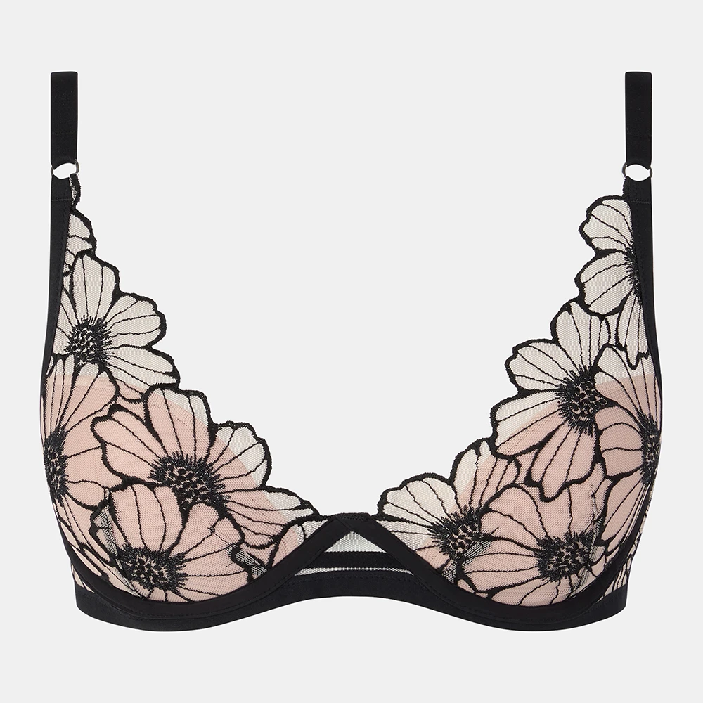 Chantelle PULP Lush PLunge T-Shirt Bra Black/Rose 6 Chantelle PULP Lush PLunge T-Shirt Bra Black/Rose - Image 4