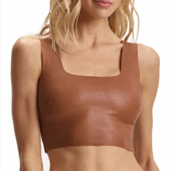 Commando Faux Leather Squareneck Crop Top Basic Colors 12 Commando Faux Leather Squareneck Crop Top Basic Colors -Fashion Lingerie Store CommandoFauxLeatherCropTopFLT100fcococopy