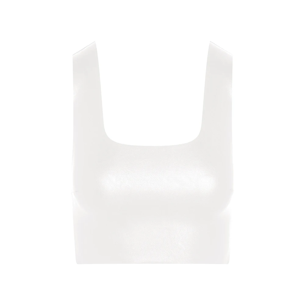 Commando Faux Leather Squareneck Crop Top Basic Colors 9 Commando Faux Leather Squareneck Crop Top Basic Colors - Image 7
