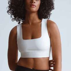 Commando Faux Leather Squareneck Crop Top Basic Colors 14 Commando Faux Leather Squareneck Crop Top Basic Colors -Fashion Lingerie Store CommandoFauxLeatherSquareneckCropTopFLT100White