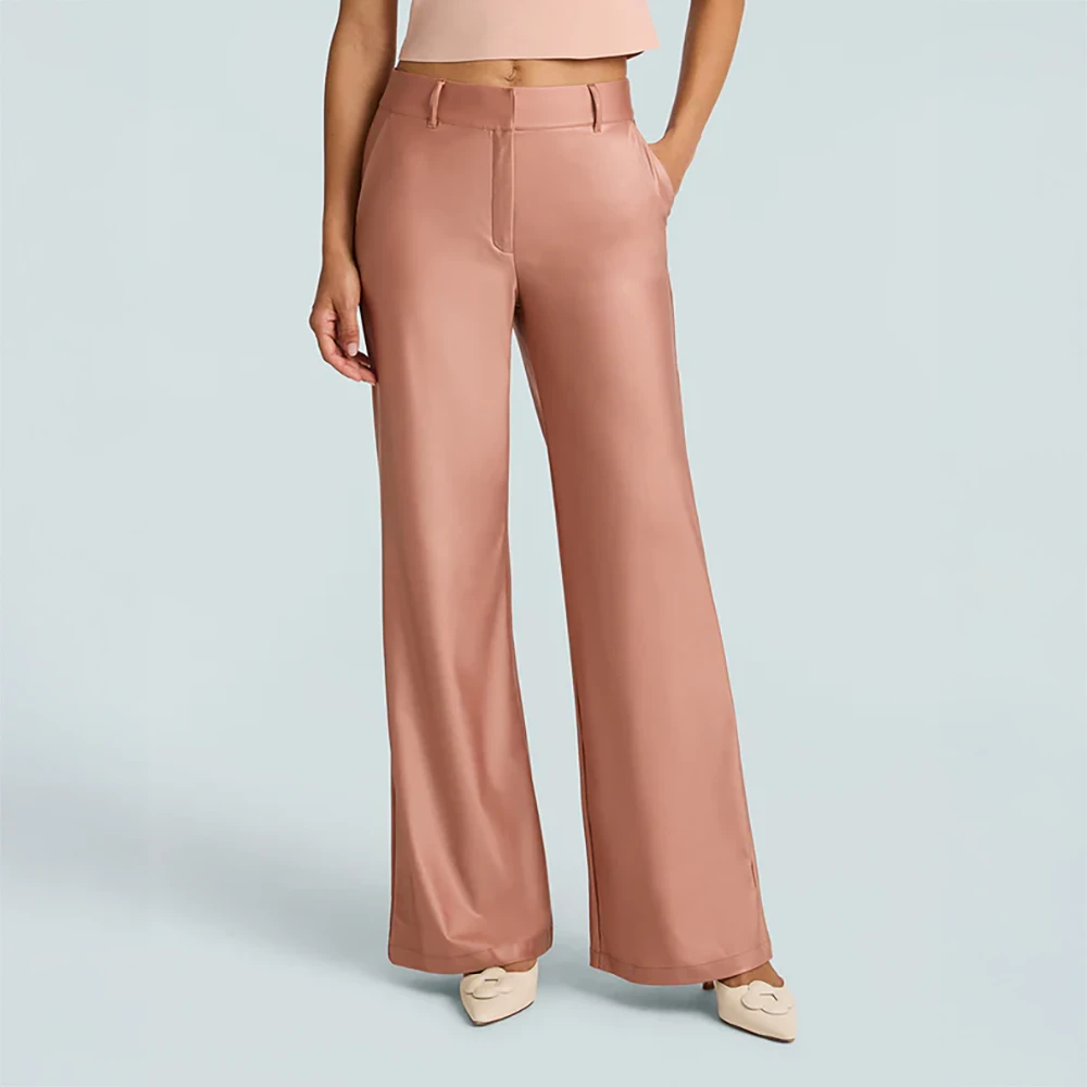 Commando Matte Metallic Wide Leg Trouser Desert Rose 3 Commando Matte Metallic Wide Leg Trouser Desert Rose