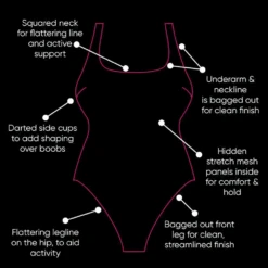 Curvy Kate Deep Dive Non-Wired Swimsuit Black -Fashion Lingerie Store CurvyKateDeepDiveNon WiredSwimsuitCS028606Black 3