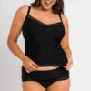 Curvy Kate First Class Tankini Top Black Cs020407 Black 2 Curvy Kate First Class Tankini Top Black Cs020407 Black -Fashion Lingerie Store CurvyKateFirstClassTankiniTopBlackCs020407Black