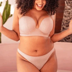 Curvy Kate Hey Girls SuperPlunge -Fashion Lingerie Store CurvyKateHeyGirlsSuperPlungeStraplessBraLatteBeigeCk0711083