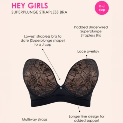 Curvy Kate Hey Girls SuperPlunge Strapless Multiway Bra Black/Latte 15 Curvy Kate Hey Girls SuperPlunge Strapless Multiway Bra Black/Latte -Fashion Lingerie Store CurvyKateHeyGirlsSuperPlungeStraplessMultiwayBraCK071108BlackLatte 10